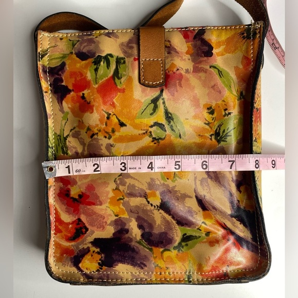 Patricia Nash Venezia 100% Italian Leather Floral Crossbody Bag - Picture 11 of 12